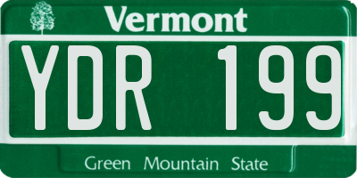 VT license plate YDR199