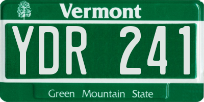 VT license plate YDR241