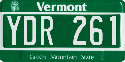 VT license plate YDR261
