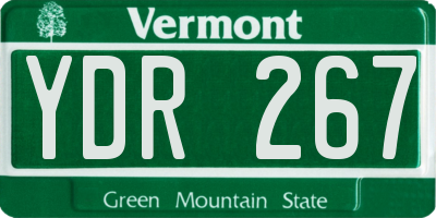 VT license plate YDR267