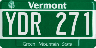 VT license plate YDR271