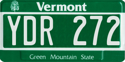 VT license plate YDR272