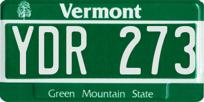 VT license plate YDR273