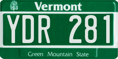 VT license plate YDR281
