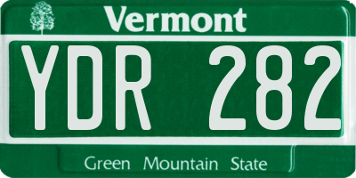 VT license plate YDR282