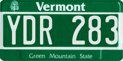 VT license plate YDR283