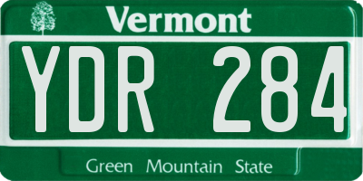 VT license plate YDR284