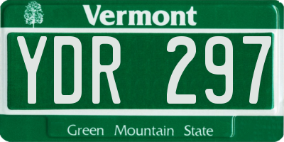 VT license plate YDR297