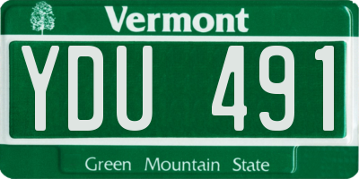 VT license plate YDU491