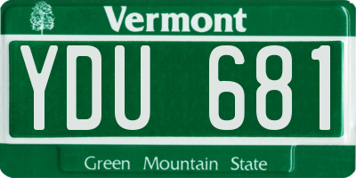 VT license plate YDU681