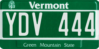 VT license plate YDV444