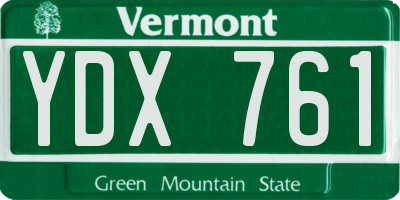 VT license plate YDX761