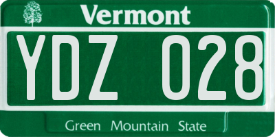 VT license plate YDZ028