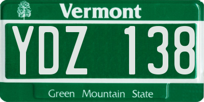 VT license plate YDZ138