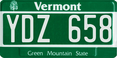 VT license plate YDZ658