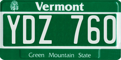 VT license plate YDZ760
