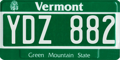 VT license plate YDZ882