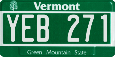 VT license plate YEB271
