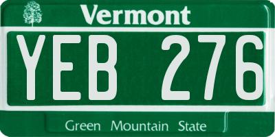 VT license plate YEB276
