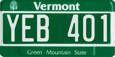 VT license plate YEB401