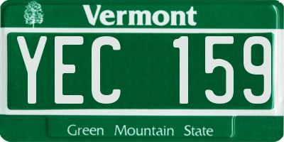 VT license plate YEC159