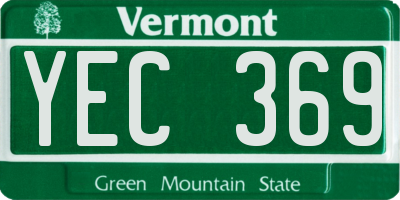 VT license plate YEC369