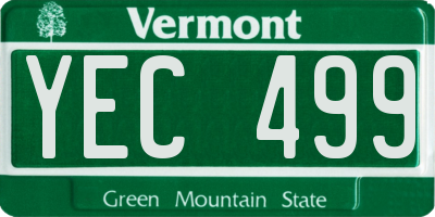 VT license plate YEC499