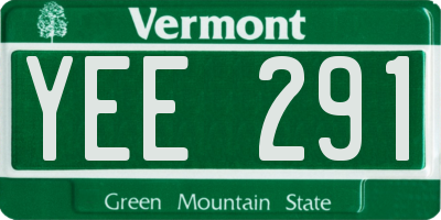 VT license plate YEE291
