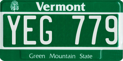 VT license plate YEG779
