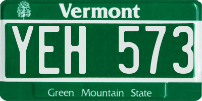 VT license plate YEH573