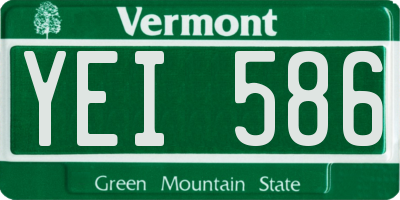 VT license plate YEI586