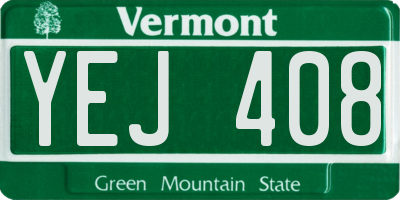 VT license plate YEJ408