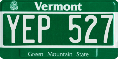 VT license plate YEP527