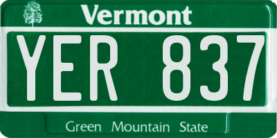 VT license plate YER837