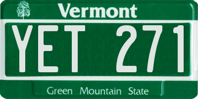 VT license plate YET271