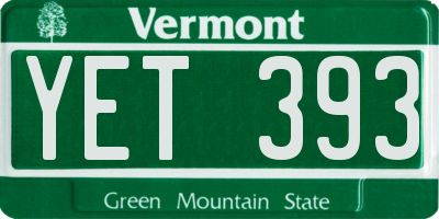 VT license plate YET393