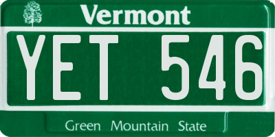 VT license plate YET546