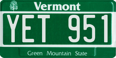 VT license plate YET951