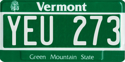 VT license plate YEU273