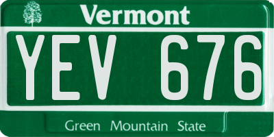 VT license plate YEV676