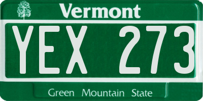 VT license plate YEX273