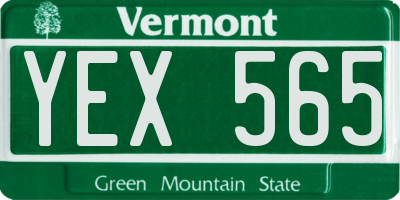VT license plate YEX565
