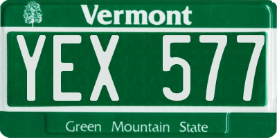 VT license plate YEX577