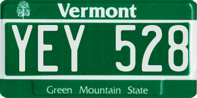 VT license plate YEY528