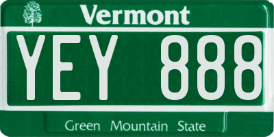 VT license plate YEY888