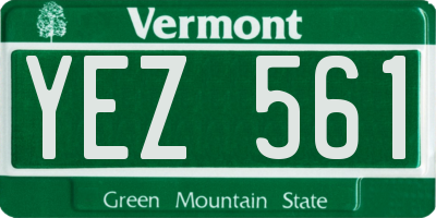 VT license plate YEZ561