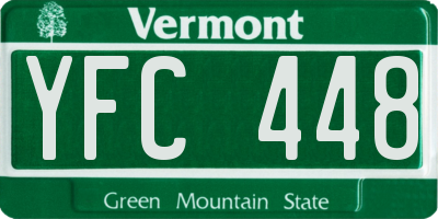 VT license plate YFC448