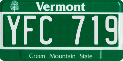 VT license plate YFC719