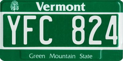 VT license plate YFC824