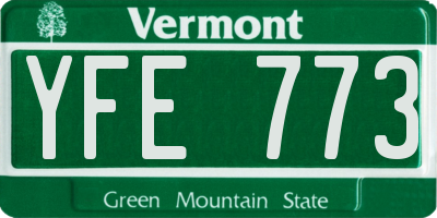 VT license plate YFE773